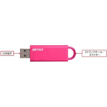 オートリターン機構搭載 ノックスライド USB3．1(Gen1)/USB3．0対応 USBメモリー BUFFALO(バッファロー)
