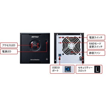 HD-QL12TU3/R5J ドライブステーション RAID5機能搭載 USB3．0用 外付け