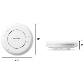 法人向け 管理者機能搭載 無線LANアクセスポイント 11ac/n/a/g/b 866+866+400Mbps 同時接続 インテリジェントモデル エアステーション プロ BUFFALO(バッファロー)