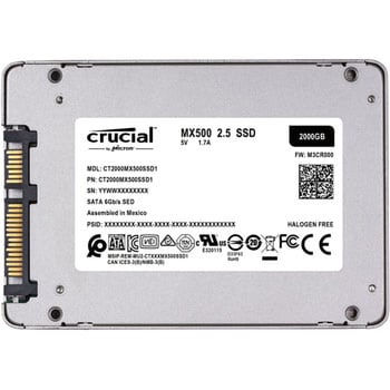 CT2000MX500SSD1/JP Crucial MX500 シリーズ SATA接続 SSD 1台 Crucial