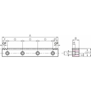 KHK CP調質ラック KHK(小原歯車工業)