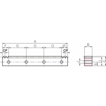 KHK CP穴加工ラック KHK(小原歯車工業)