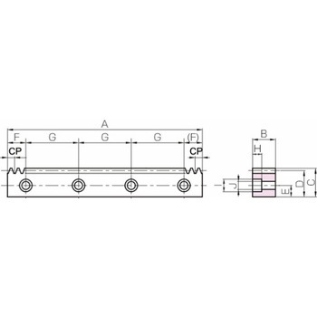 KHK CP穴加工ラック KHK(小原歯車工業)