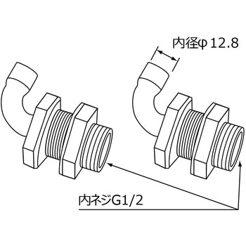 ユニットバス貫通金具LA ノーリツ