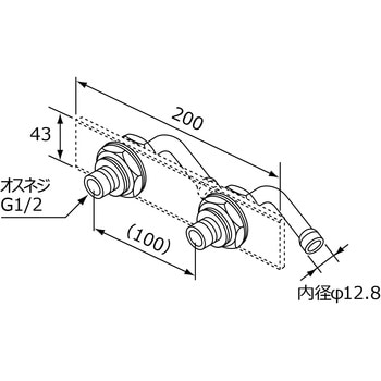 ユニットバス貫通金具LA型B25 - ノーリツ