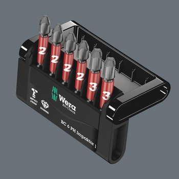 6本組ドライバービット(インパクト用) Wera