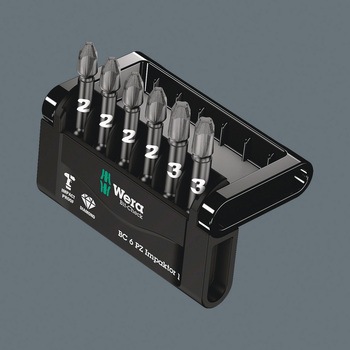 6本組ドライバービット(インパクト用) Wera