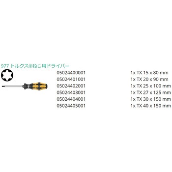 6本組チゼルドライバーセット Wera