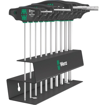 10本組T型レンチセット(メタルラック付) Wera