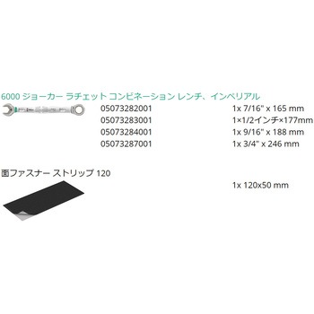 4本組コンビネーションレンチ(ラチェット式) Wera