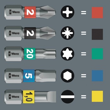 10本組ドライバービット(インパクト用) Wera