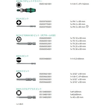 ドライバーセット(ラチェット式) Wera