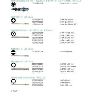 (Torx)ドライバーセット(ステンレス) Wera