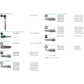 ドライバービットセット(ラチェット) Wera