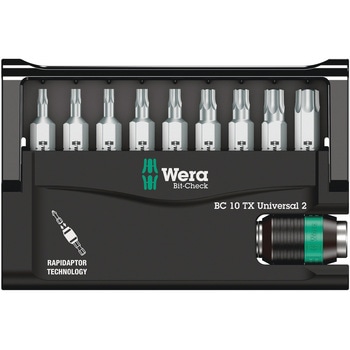10本組(Torx)ドライバービット(TORSION) Wera