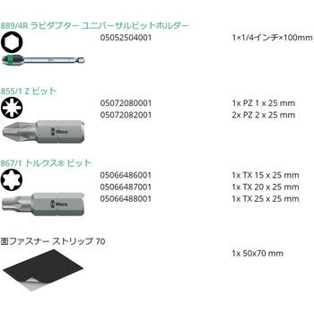 ドライバービットセット(ポーチ付) Wera