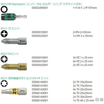 30本組ビットセット - Wera