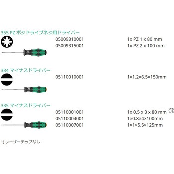 6本組ドライバーセット Wera