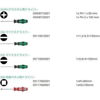 6本組ドライバーセット Wera