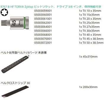 9点ビットソケットセット(ホールド付) Wera