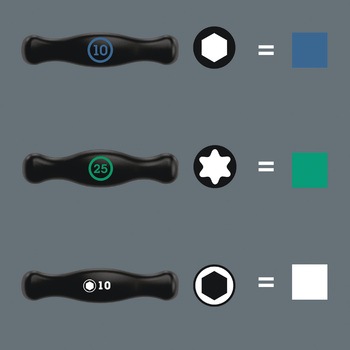 7本組T型レンチセット(ラック付) Wera