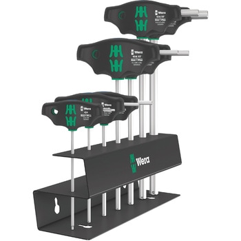 7本組T型レンチセット(メタルラック付) Wera