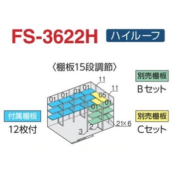 フォルタ オプション 別売棚 イナバ
