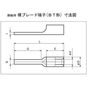 裸ブレード端子 (BT形) ニチフ