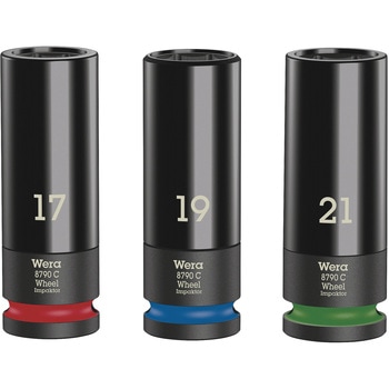 3本組ホイールナットソケットセット Wera