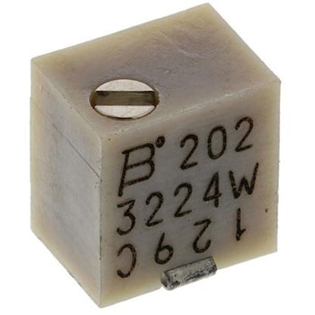 Bourns 半固定抵抗器(トリマポテンショメータ) 2kΩ 表面実装 12回転型 3224W-1-202E - BOURNS