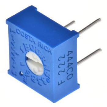 Bourns 半固定抵抗器(トリマポテンショメータ) 2.2kΩ スルーホール 1回転型 3386F-1-222LF BOURNS