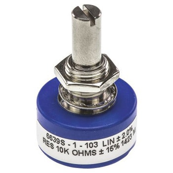 Bourns ポテンショメーター， 10kΩ， 回転数：360°連続， 1W BOURNS