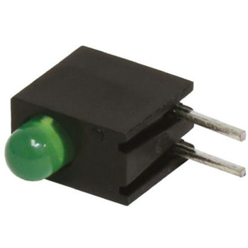 Bivar 基板用LED表示灯 緑 直角 40 ° スルーホール実装 - BIVAR