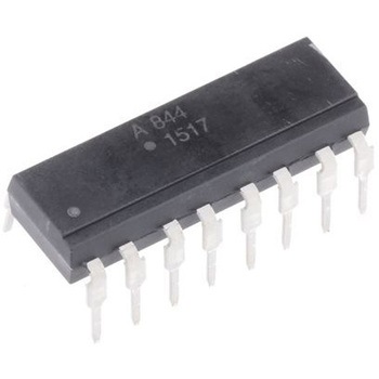 Broadcom (ブロードコム) フォトカプラ， スルーホール実装 チャンネル数：4， トランジスタ出力， ACPL-844-000E - BROADCOM