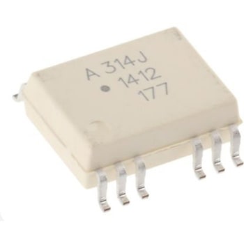 Broadcom (ブロードコム) フォトカプラ， 表面実装 チャンネル数：2， トランジスタ出力， HCPL-314J-000E - BROADCOM