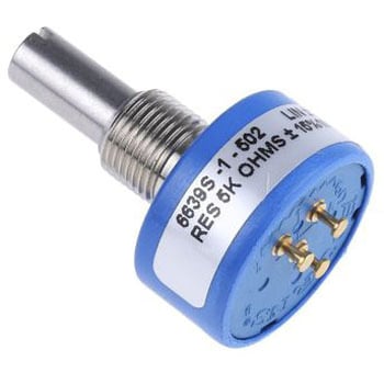 Bourns ポテンショメーター， 5kΩ， 回転数：360°連続， 1W - BOURNS