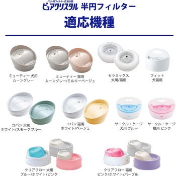 ピュアクリスタル 軟水化フィルター 半円 犬用 ジェックス