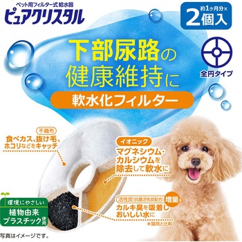 ピュアクリスタル 軟水化フィルター 全円 犬用 ジェックス