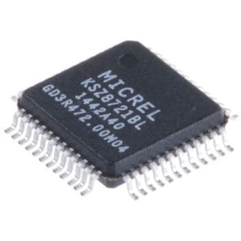 マイクロチップ，  イーサネットトランシーバ 100BASE-FX， 100BASE-TX， 10BASE-T， 2.5 V、3.3 V， 48-Pin LQFP MICROCHIP