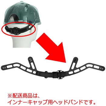 インナーキャップ用 ヘッドバンド ブラック ミドリ安全