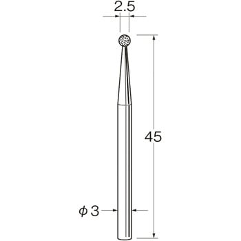 軸付電着ダイヤモンド砥石 リューター