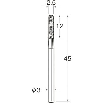 軸付電着ダイヤモンド砥石 リューター