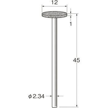軸付電着ダイヤモンド砥石 リューター