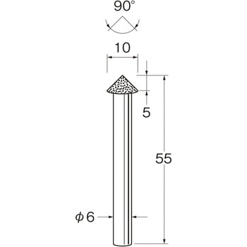 機械研削用軸付電着ダイヤモンド砥石(インターナル研削用) リューター