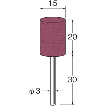 軸付セラミックゴム砥石(金属研磨用) リューター