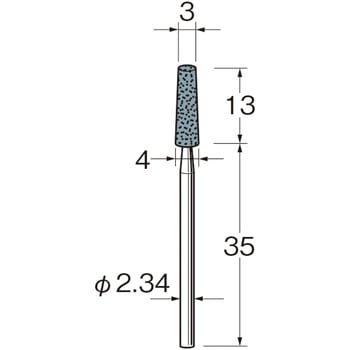 精密加工用軸付砥石G1041 - リューター
