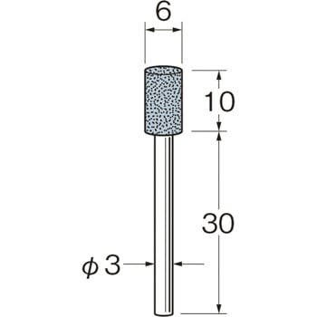 軸付砥石(炭素鋼、工具鋼) リューター