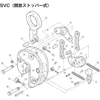 立吊クランプ(SVC)用パッドセット スーパーツール