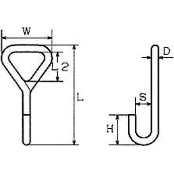 ステンレス ワイヤーフック 水本機械製作所