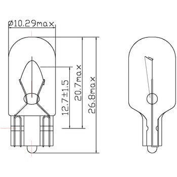 ウェッジベース電球 24V シングルT10 モノタロウ